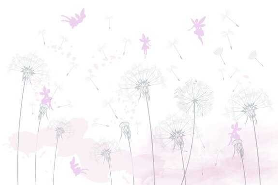 Pissenlits dans le vent avec des fées