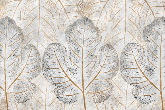 Maille délicate de feuilles motif botanique