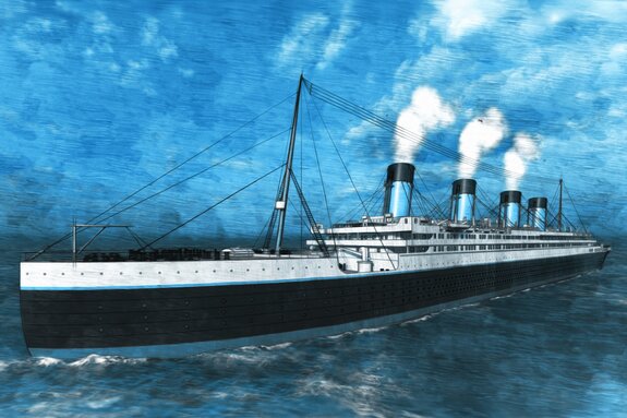 Grand navire de croisière sur la mer