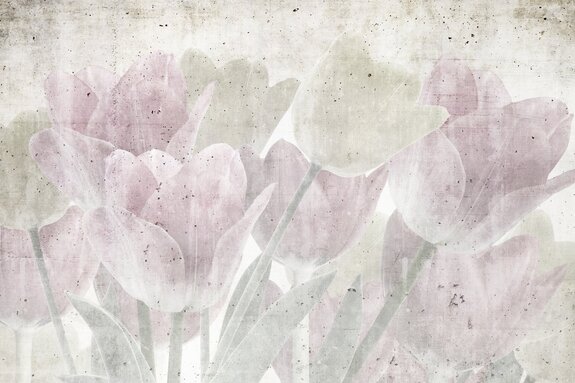 Bouquet peint de tulipes délicates