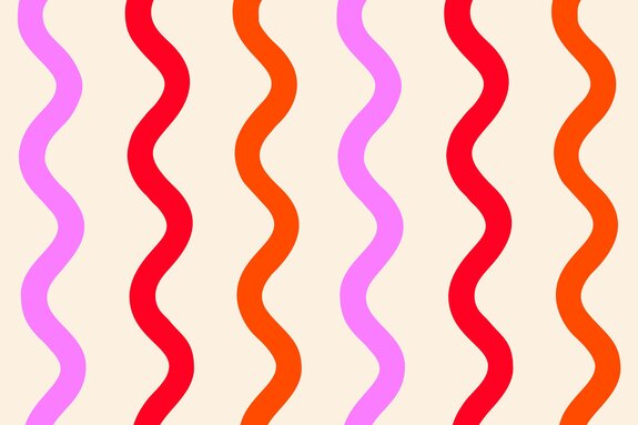 Formes ondulées colorées en style pop art