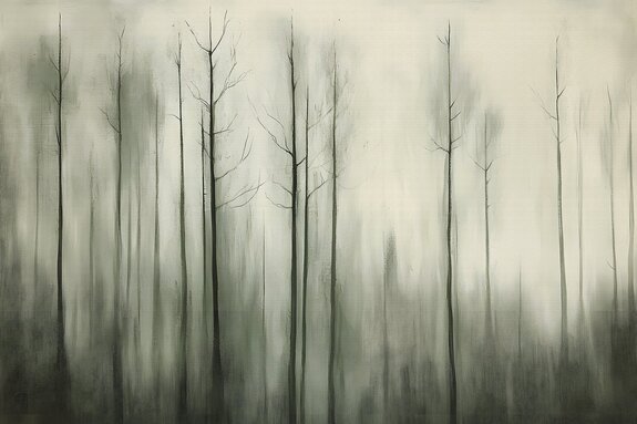 Bosquet de bouleaux dans une composition pittoresque