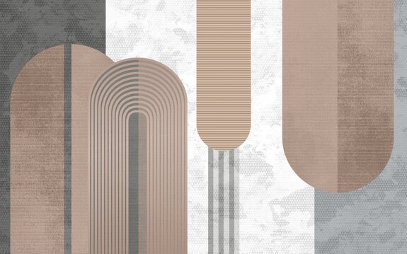 Design géométrique formes et arches avec fond texturé motif moderne