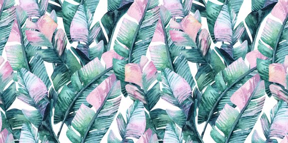 Feuilles de bananier en style aquarelle