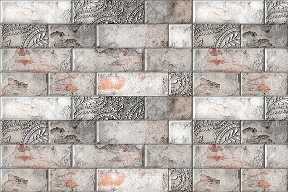 Mur en briques avec un ornement délicat