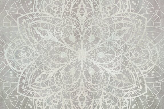 Lignes blanches de mandala sur fond clair