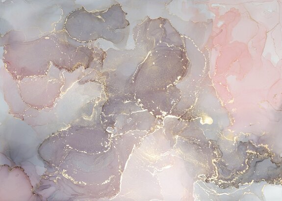 Marbre rose et violet avec éléments dorés motif décoratif