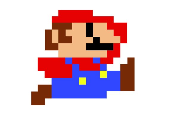 Un graphique de mario sur fond blanc arrière-plan