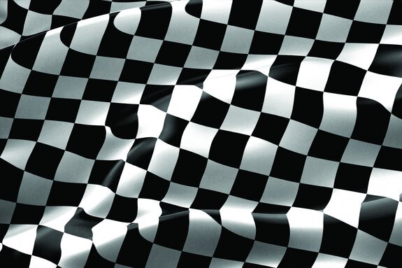 Drapeau d'arrivée noir et blanc