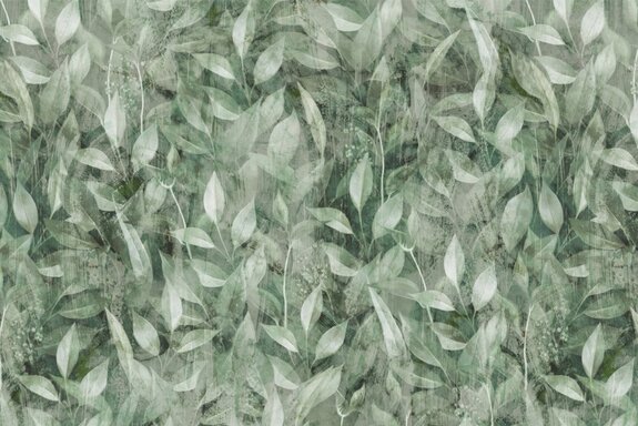 Fond botanique vert avec des feuilles