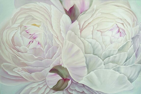 Fleurs de pivoine dans des teintes délicates de rose