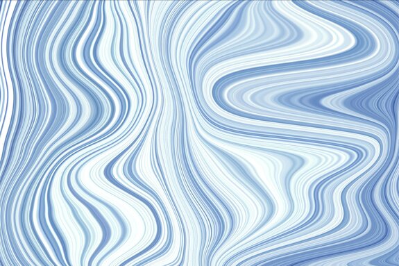 Motif ondulé blanc et bleu