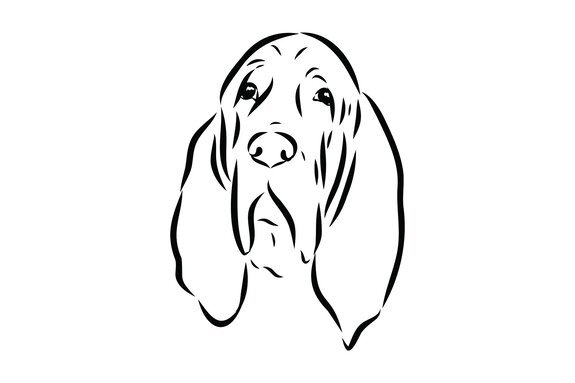 Dessin en noir et blanc d’un chien