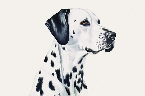 Portrait d’un chien dalmatien