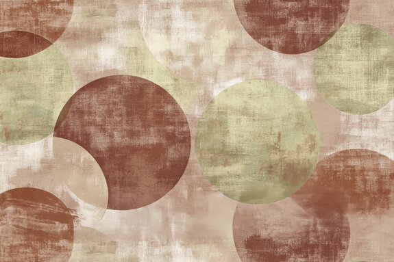 Cercles géométriques marron et verts