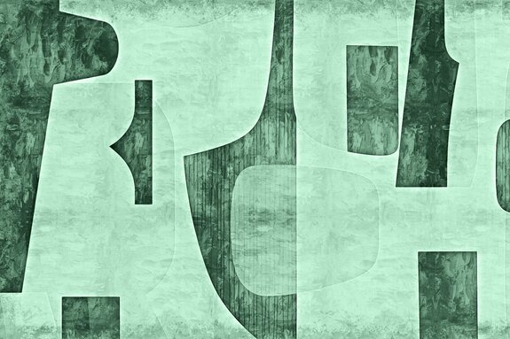 Formes de graffiti en couleurs vertes