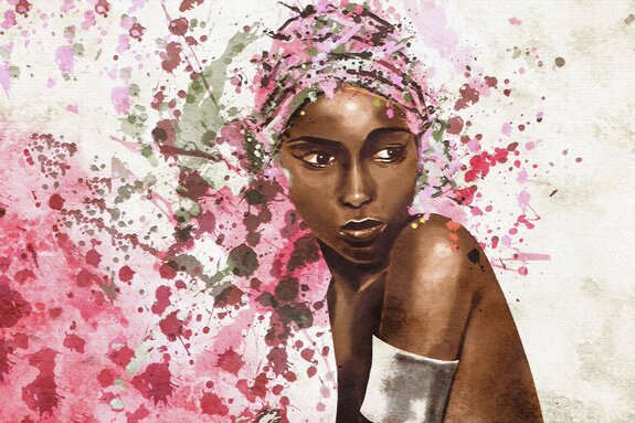 Aquarelle d'une femme africaine
