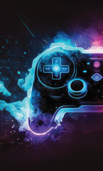 Graphique artistique d’une manette de jeu vidéo
