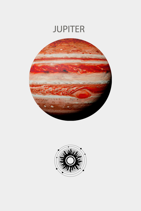 Jupiter, la planète rouge et blanche