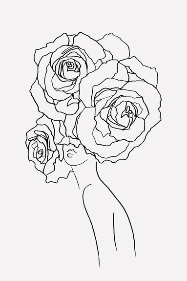 Fancy roses (1 part) vertical