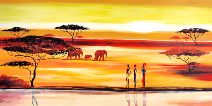 Paysage fluvial en afrique