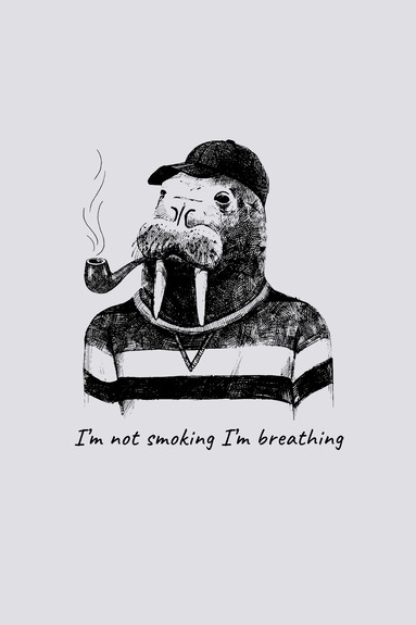 I'm not smoking. i'm breathing (1 part) vertical