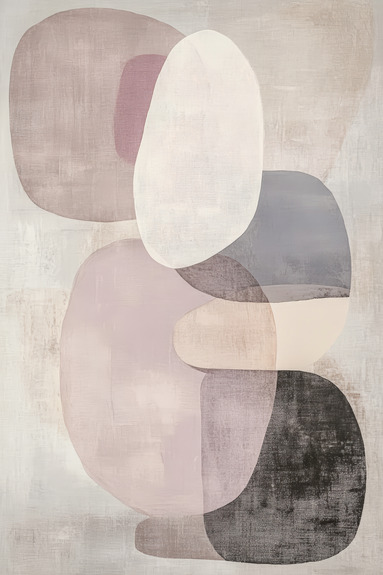 Formes ovales aux couleurs douces