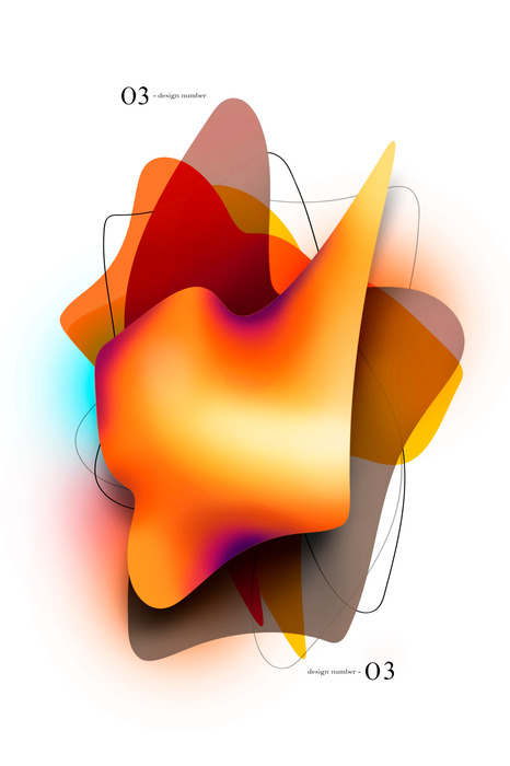 Forme 3d multicouche dans une palette de couleurs chaudes