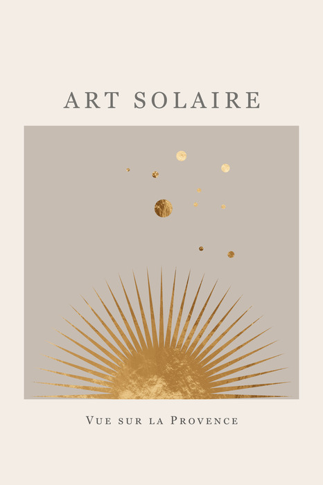 Soleil artistique avec signature