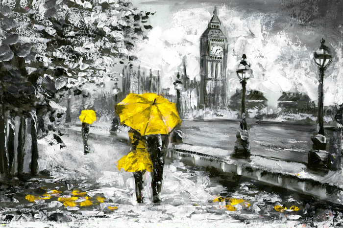 Des touches de jaune sur fond de big ben