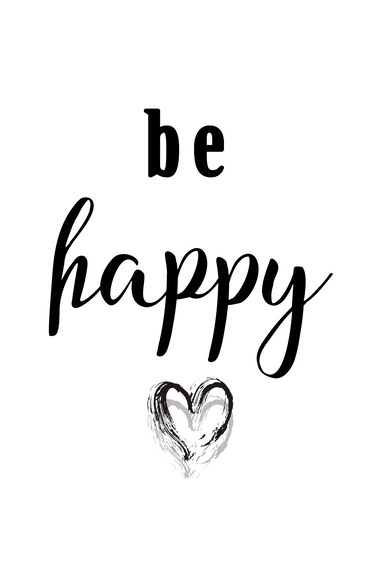 Be happy (1 part) vertical