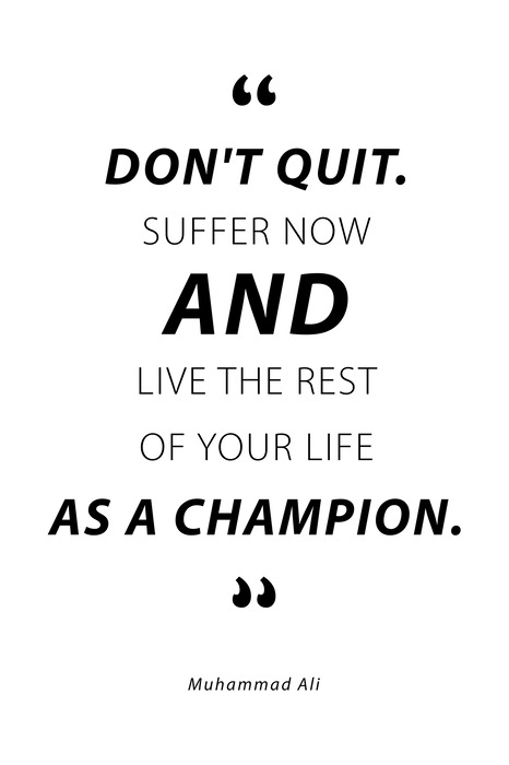 Inscription typographique de motivation