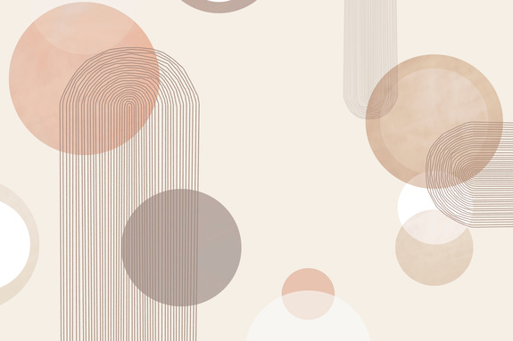 Des cercles et des lignes aux couleurs atténuées