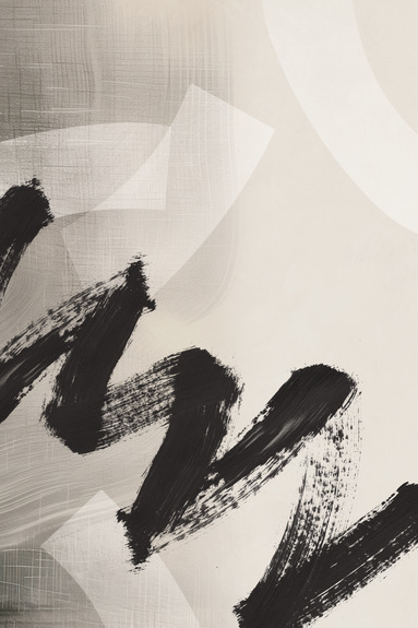 Coups de pinceau monochromes