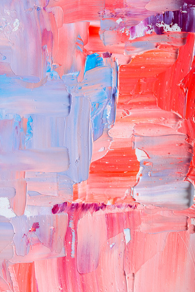 Expression picturale dans des tons de rose