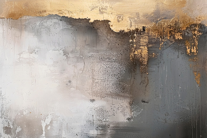 Abstraction picturale avec dorure