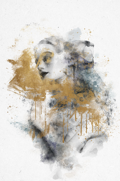 Abstraction avec l'image d'une femme