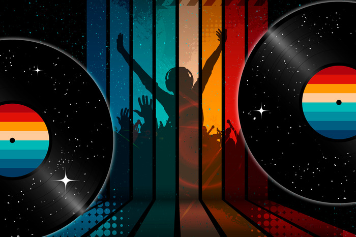 L'énergie du vinyle, couleurs et étoiles