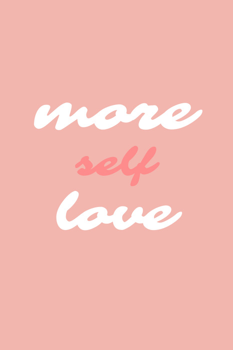 Graphique minimaliste avec les mots « plus d'amour-propre »