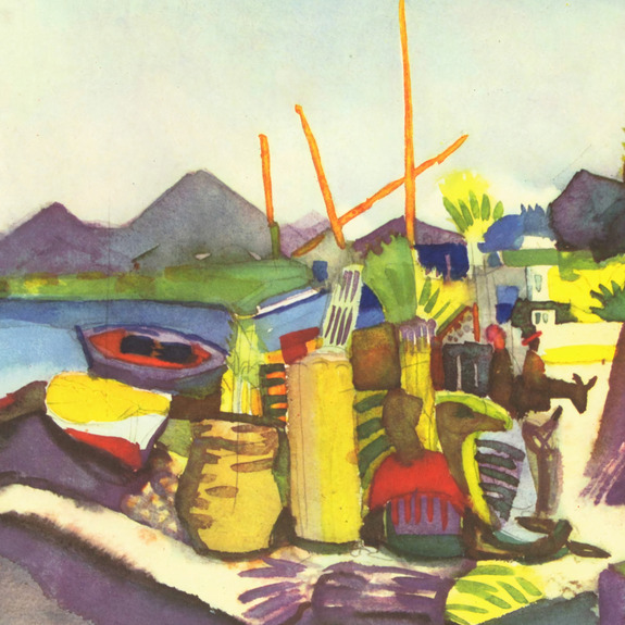 Une vision picturale de la vie au bord de l&#39;eau aux formes expressives