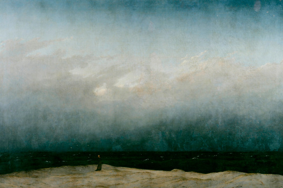 Un vagabond solitaire sur un rivage rocheux