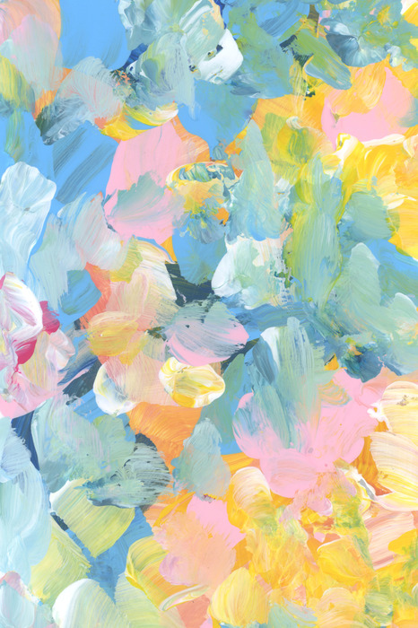 Une composition picturale aux teintes pastel de peinture