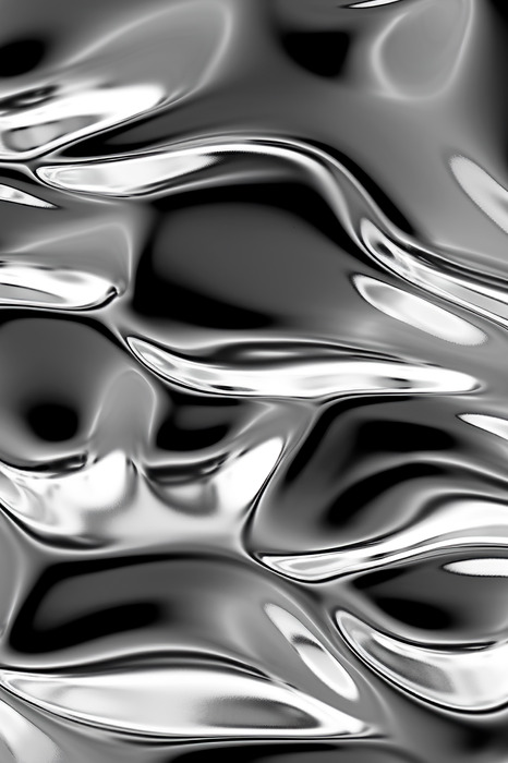 Surface ondulée chromée