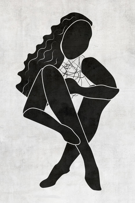 Silhouette féminine minimaliste