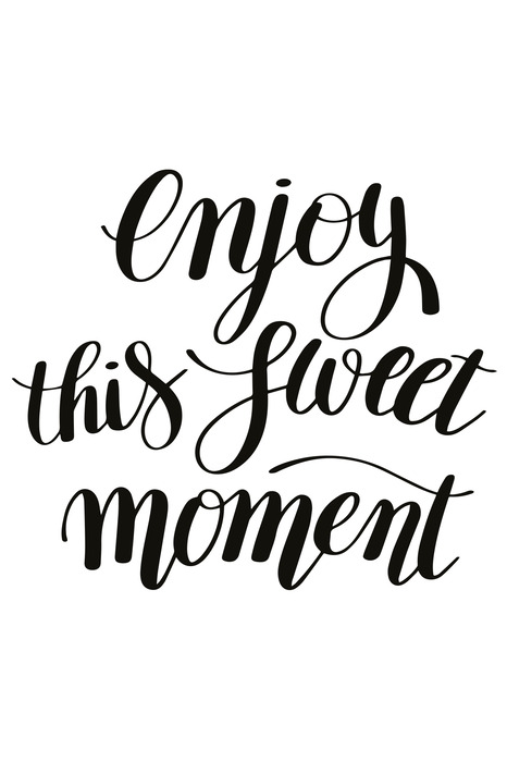 Inscription calligraphique sur les doux moments