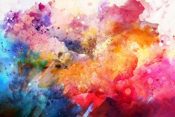 Une explosion colorée de peintures colorées
