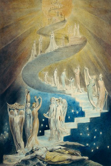 L&#39;escalier du rêve de jacob vers le paradis