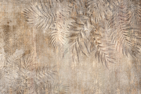 Palmiers délicats aux tons brun sable