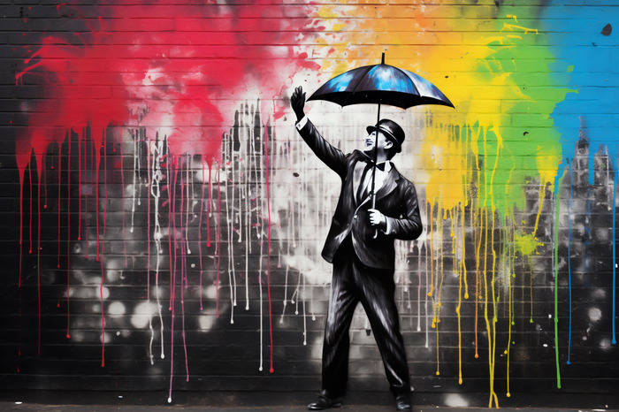 Danse de la pluie style graffiti