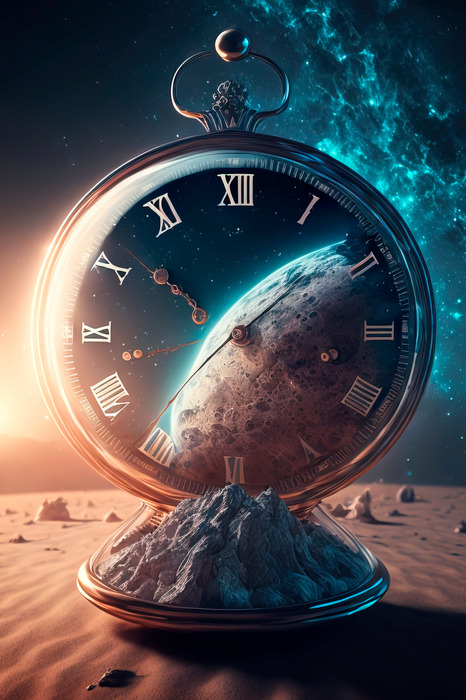 Horloge planétaire abstraite